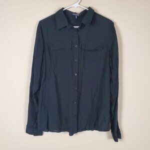Fashion Nova Black You Better Work Button-up Polo Shirt Size 1X